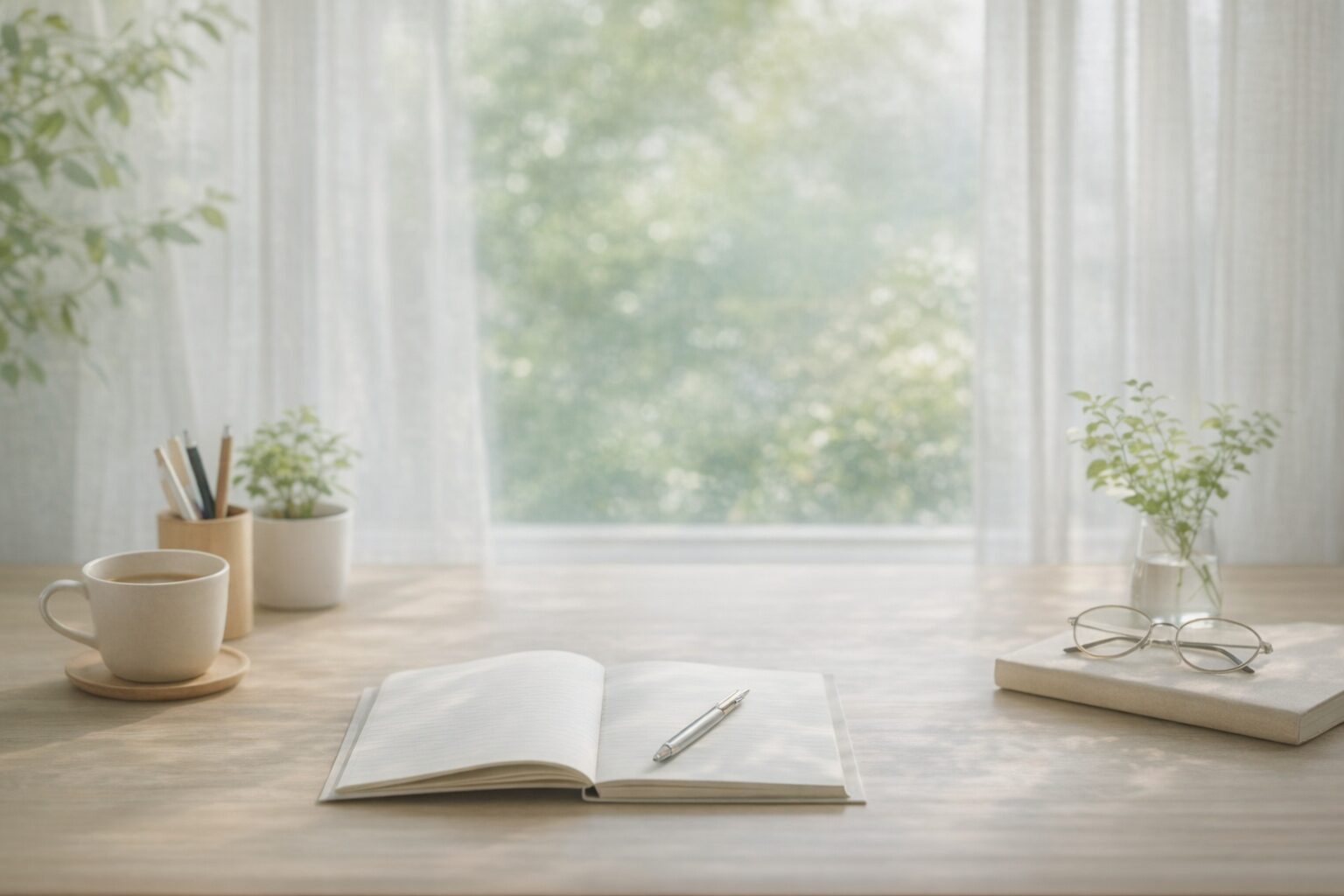 人事や労務対応について検討している企業担当者が、書類とパソコンを前に業務を整理しているイラスト