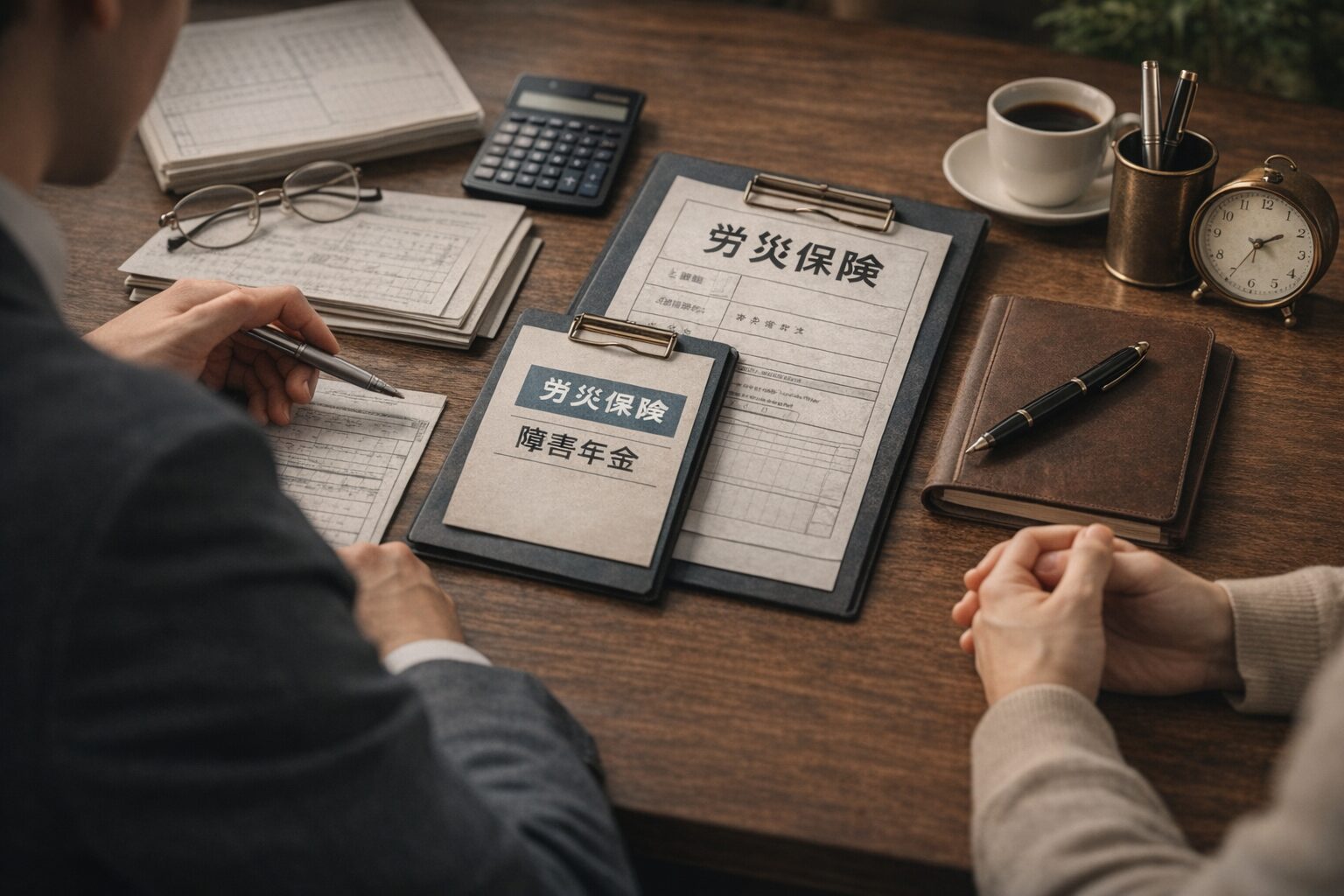 後遺障害（障害補償給付）の判断に悩む方に寄り添う社労士の伴走支援イメージ