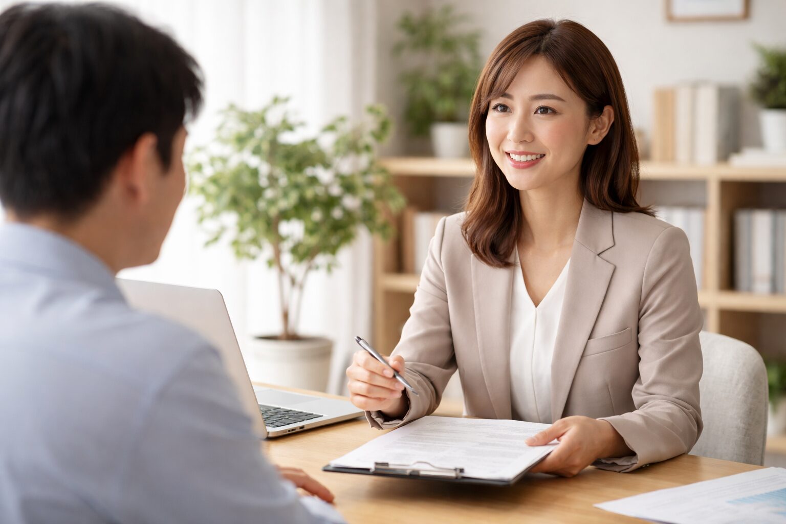 落ち着いた雰囲気の相談風景(社労士の支援範囲と料金の違いを解説)