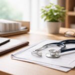 労災申請について、書類と医療の関係を落ち着いて整理するイメージ