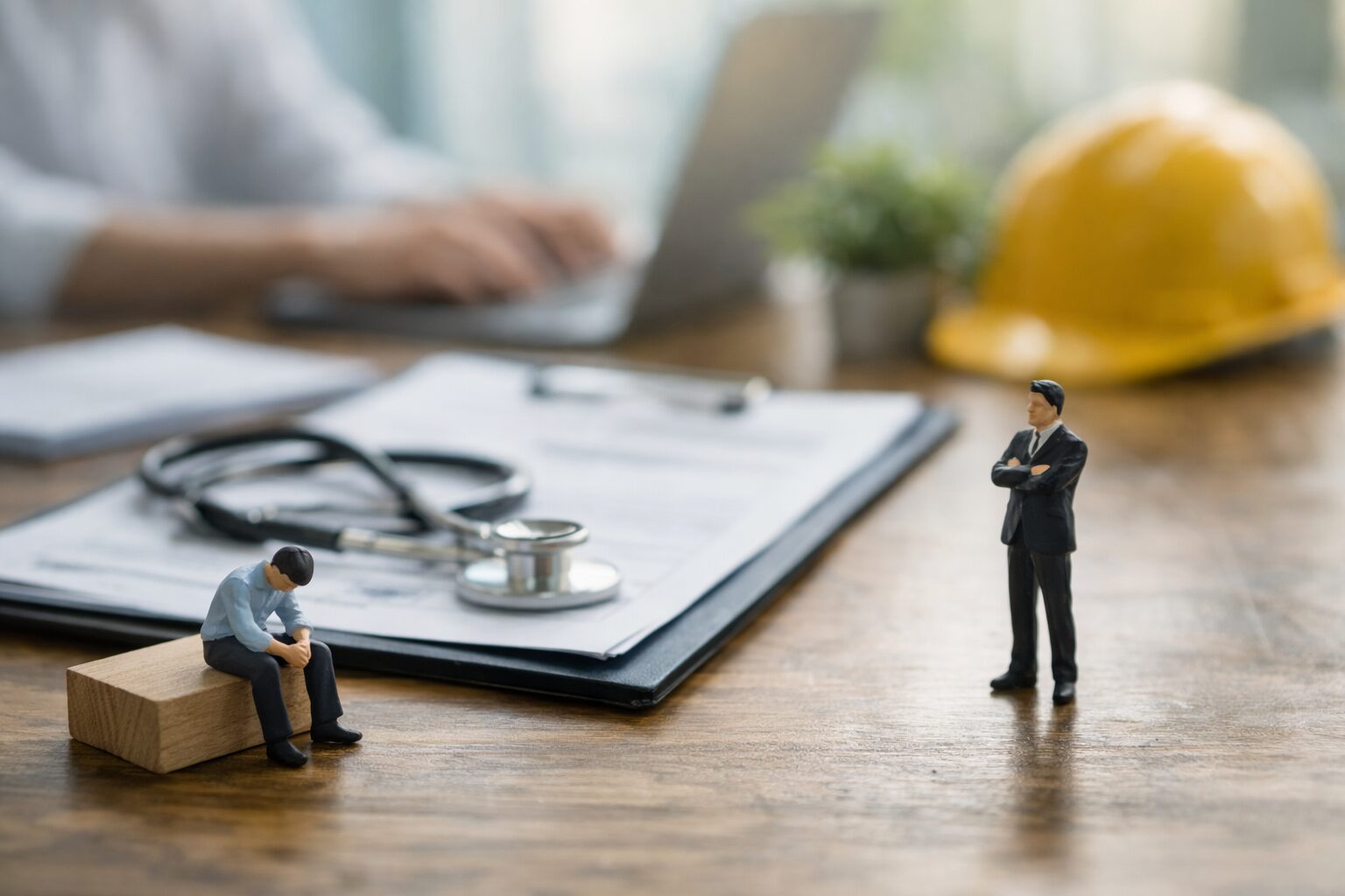 会社と対立せず、労災制度を通じて回復を目指すイメージ