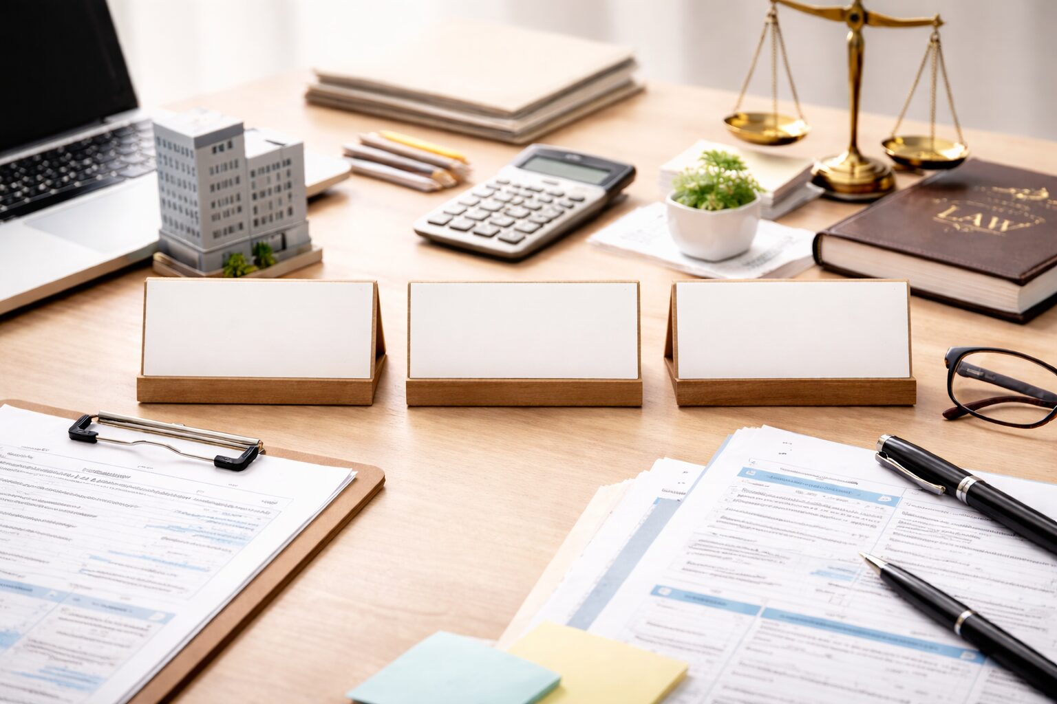 労災の相談先（労基署・社労士・弁護士）の違いをイメージしたデスクの写真