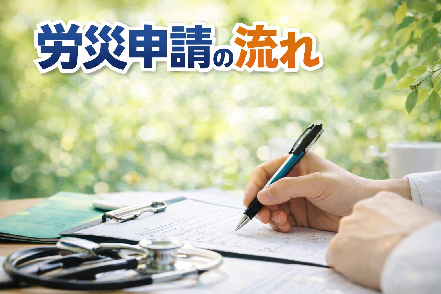 労災申請の流れを整理するイメージ