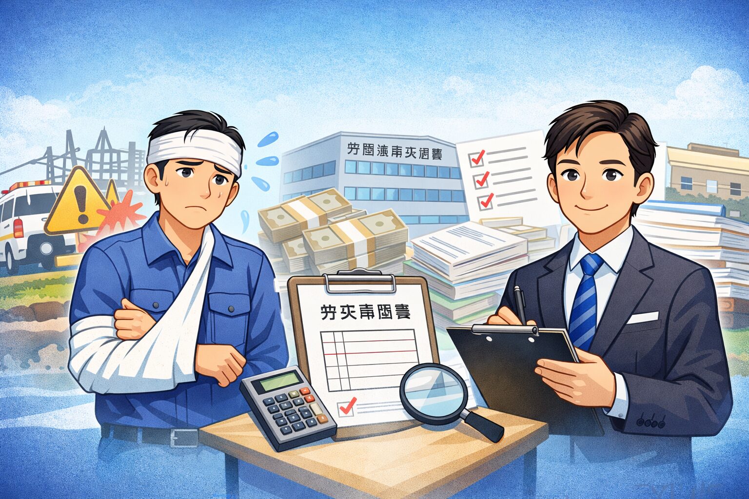 労災申請は自分でできるのか会社対応の流れと社労士サポートを示すイメージ