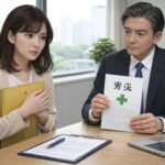 労災申請について会社との関係を相談するイメージ