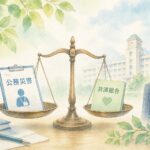 公務災害と共済組合の違いを比較したイメージイラスト
