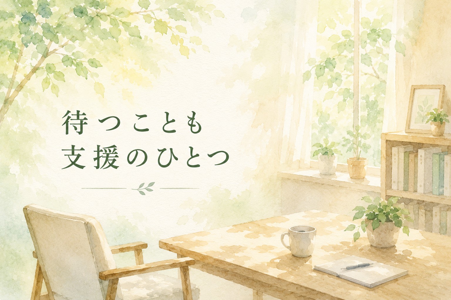 必要なときに戻ってこられる場所をイメージした水彩イラスト