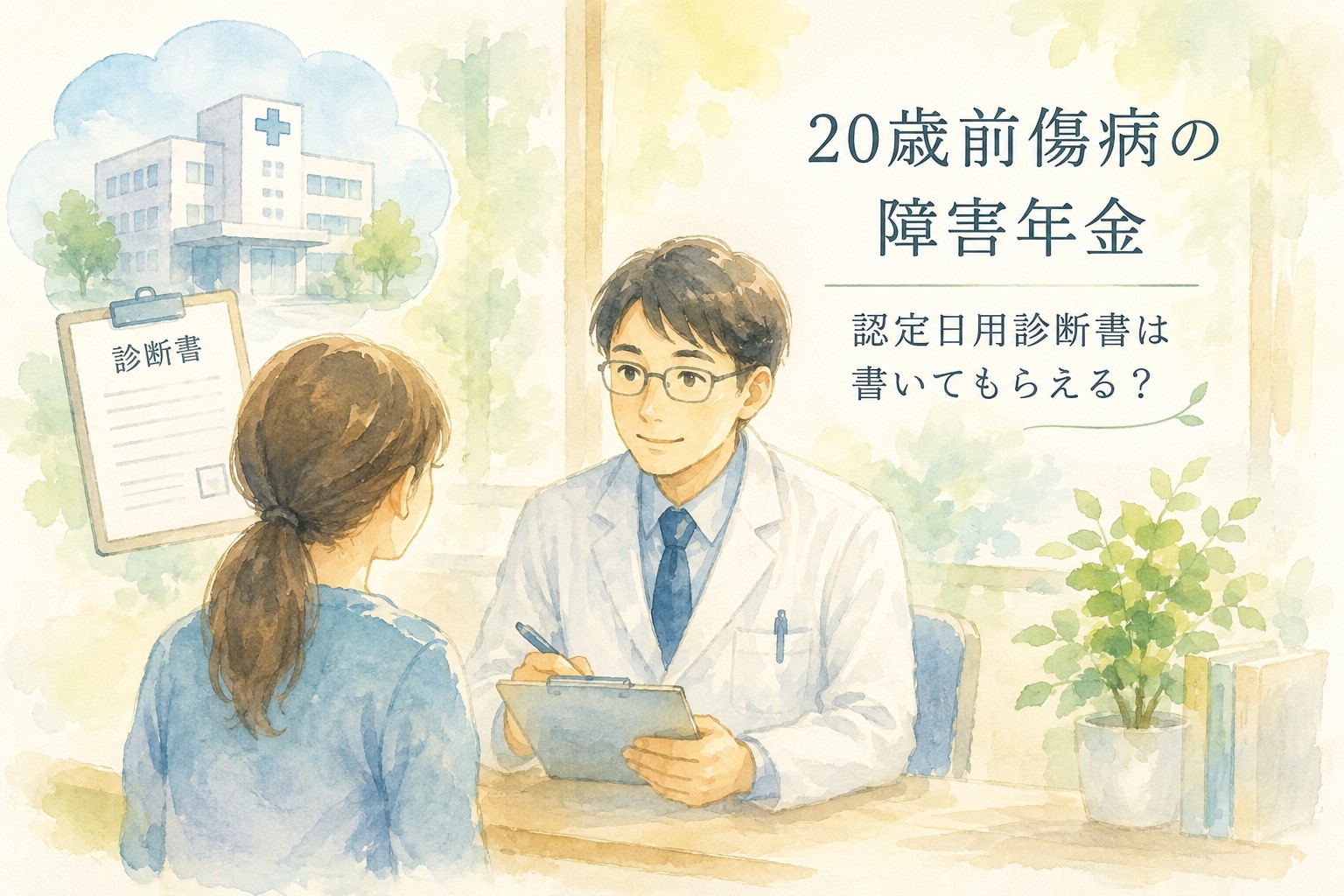 20歳前傷病の障害年金で現在の主治医に認定日用診断書を依頼できるかを解説するイメージ