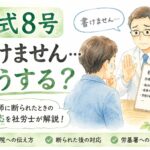 様式8号を書いてもらえず医師に断られた場合の対応を解説するイメージ