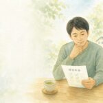 障害年金の診断書「日常生活能力の判定」1～4について書類を確認しながら相談するイメージ