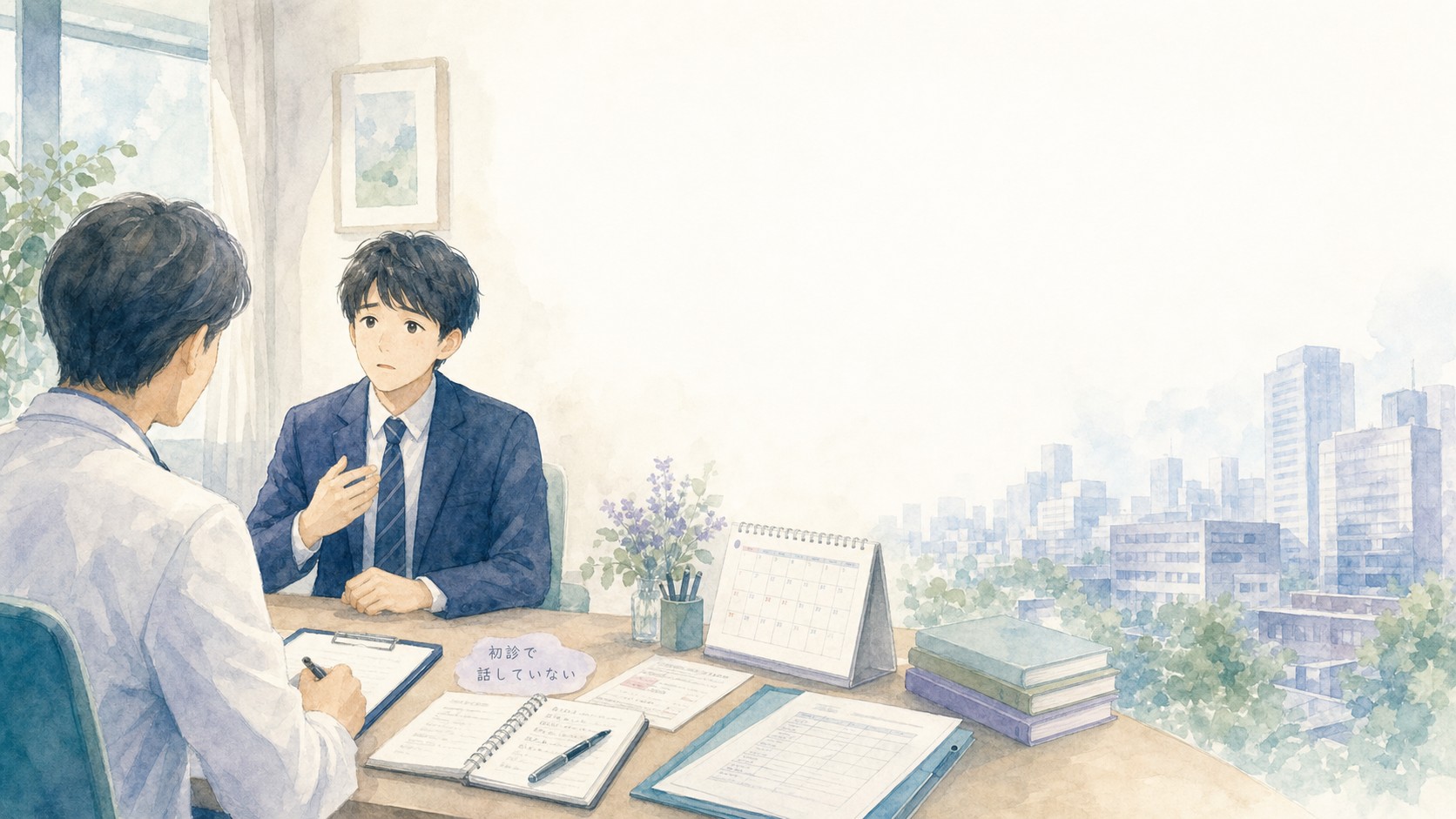 精神障害の労災申請で初診時にパワハラを医師へ話していなかった場合のイメージ