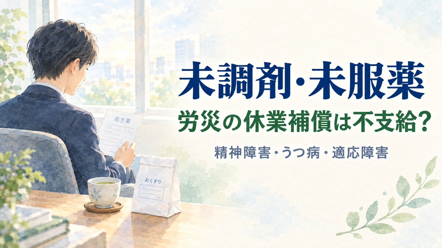 未調剤・未服薬の場合に労災の休業補償が不支給になるのかを解説するイメージ