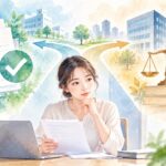 労災認定と会社の民事責任が別の判断であることを表すイメージ