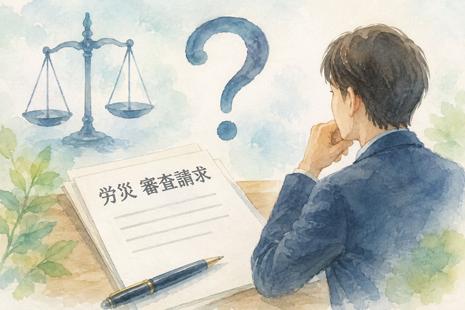 労災審査請求の認容率は公式に出ているのかを解説する水彩画イメージ