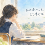 20歳前傷病の障害年金で中学・高校時代を申立書にどう書くかを表現した水彩画風イラスト