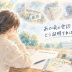 20歳前傷病の障害年金で初診日の証明ができず悩む様子を水彩画風に描いたイラスト