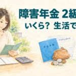 障害年金2級・3級の2026年度の金額と年金だけで生活できるかを解説するイメージ