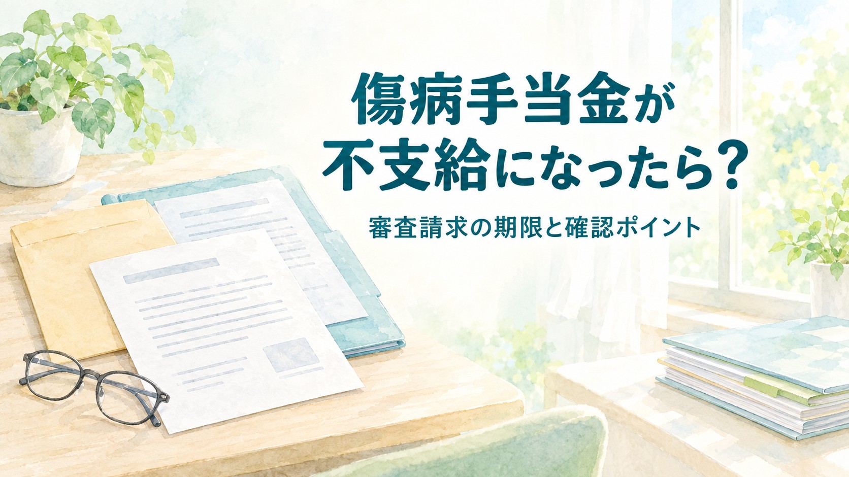 傷病手当金が不支給になった場合の審査請求の期限と確認ポイントを解説するイメージ