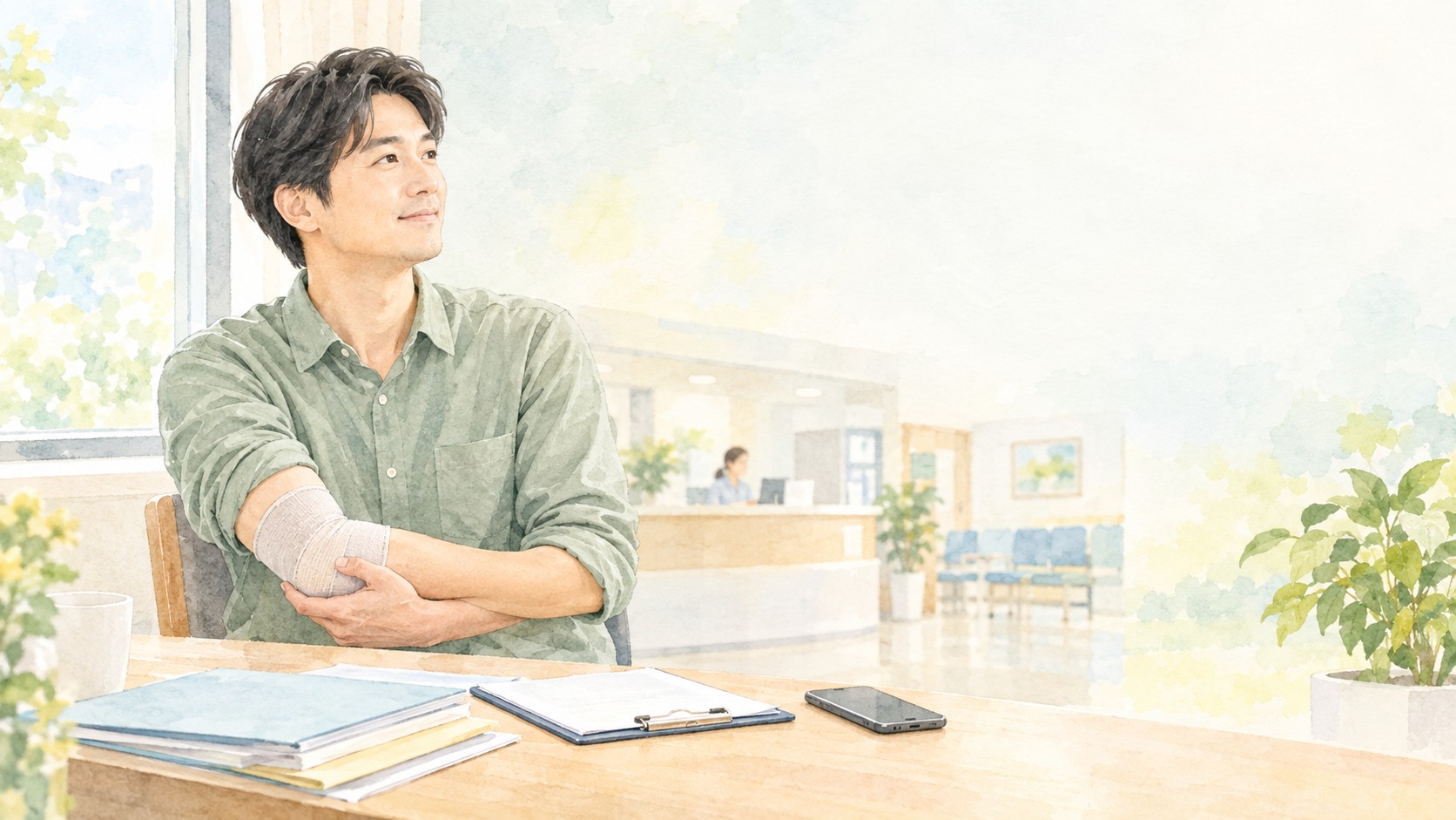 労災扱いで病院が傷病手当金の申請書を書いてくれず、手続に悩む方のイメージ