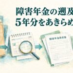 障害年金の遡及請求｜5年分をあきらめる前に確認すること