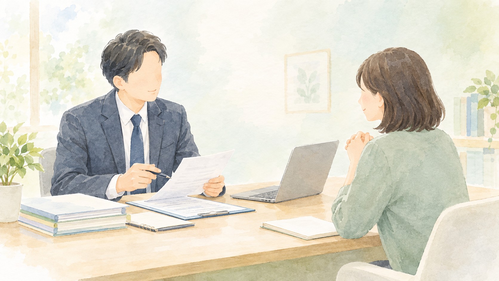 個人が社労士へ相談している様子｜社労士は会社の味方？