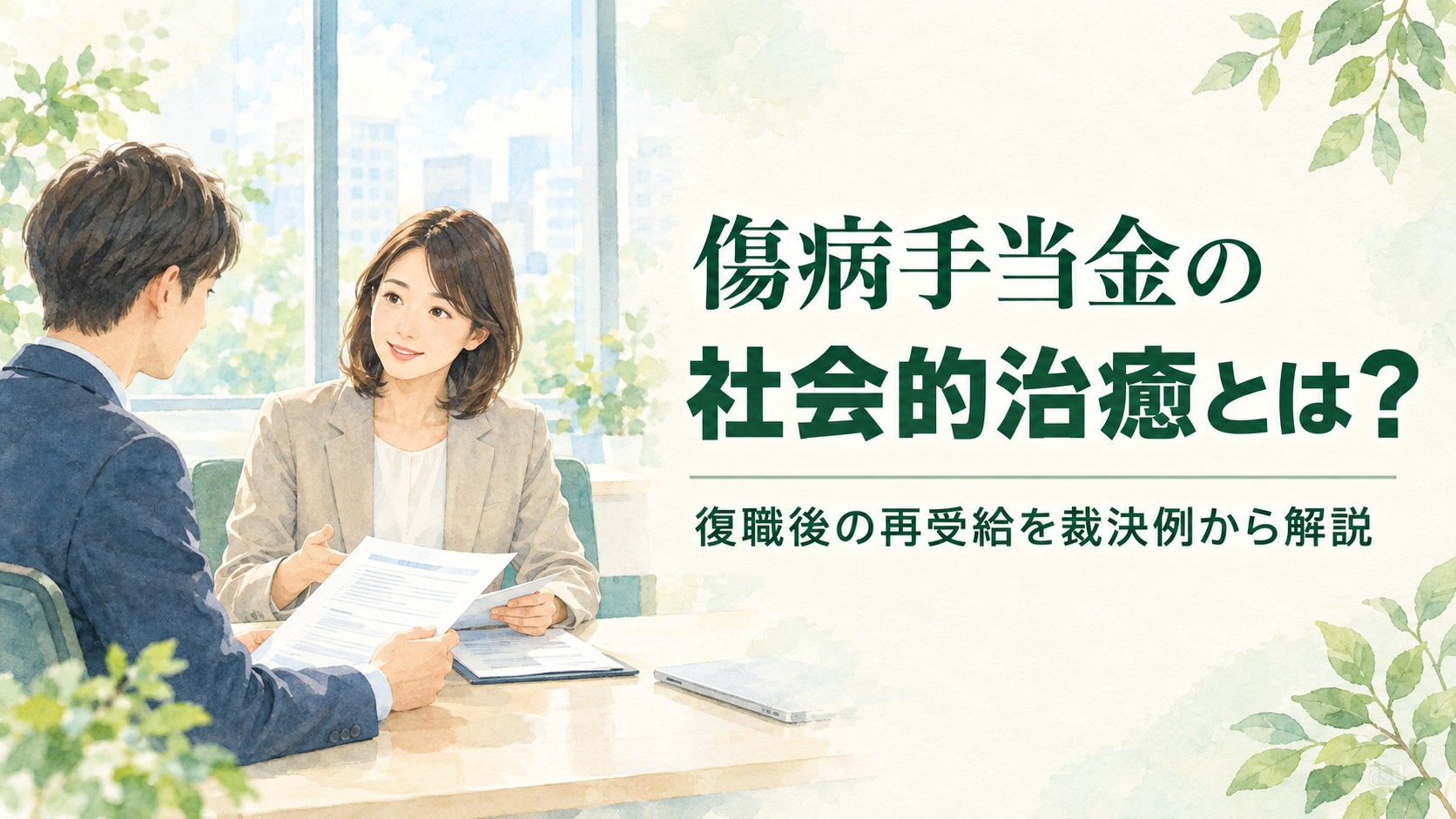 傷病手当金の社会的治癒とは?復職後の再受給を裁決例から解説